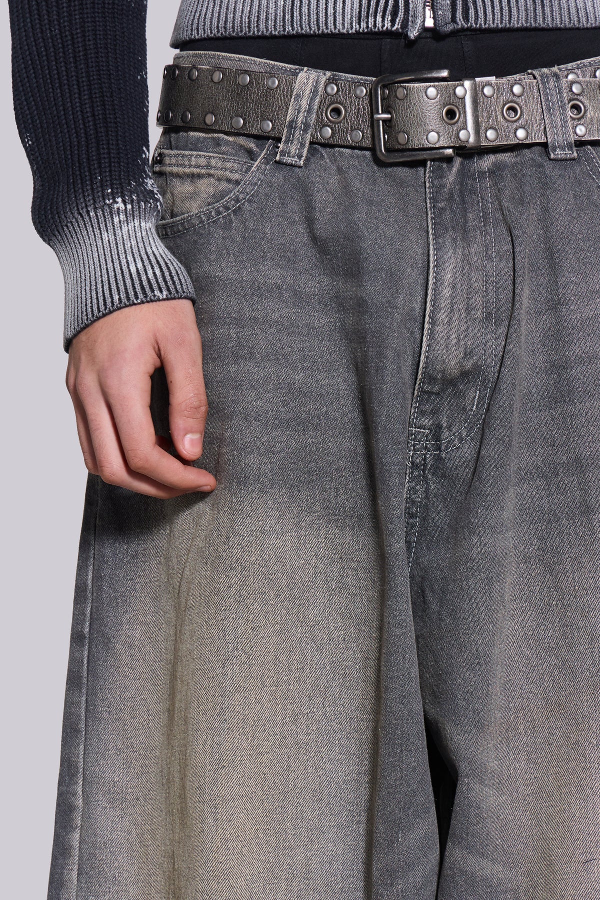 Jaded London Grey Washed Colossus Jeans 牛仔寬褲