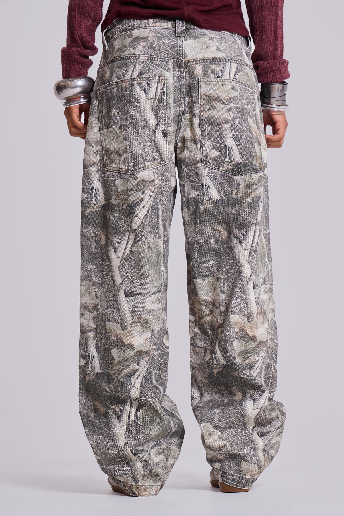 Jaded London Woodland Camo Colossus 牛仔寬褲