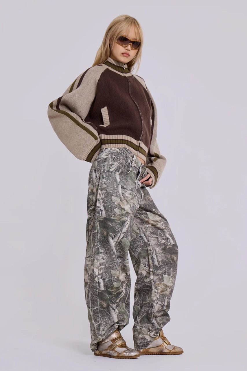 Jaded London Woodland Camo Colossus 牛仔寬褲