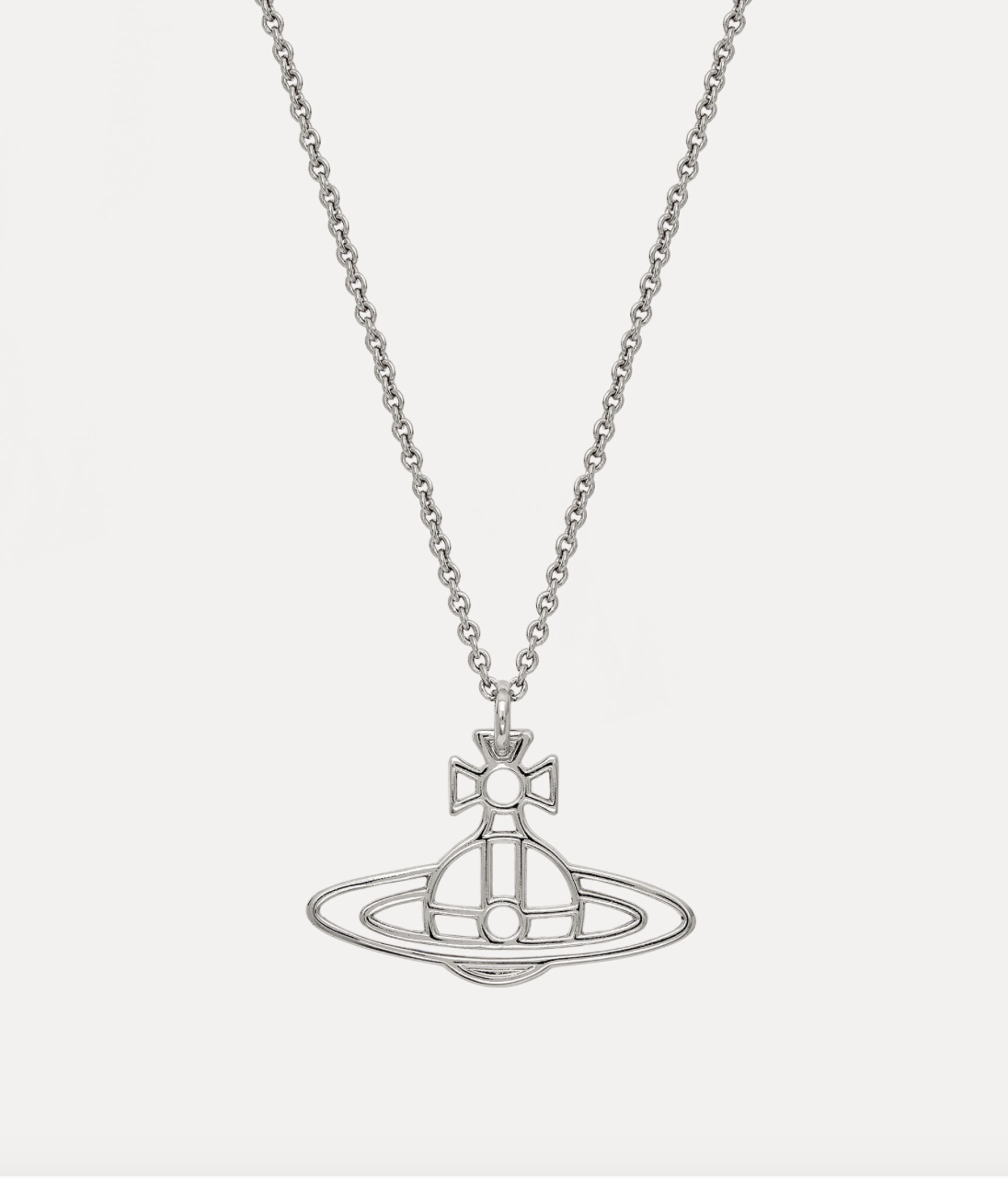 Vivienne Westwood Thin lines short flat orb pendant 平面土星項鏈