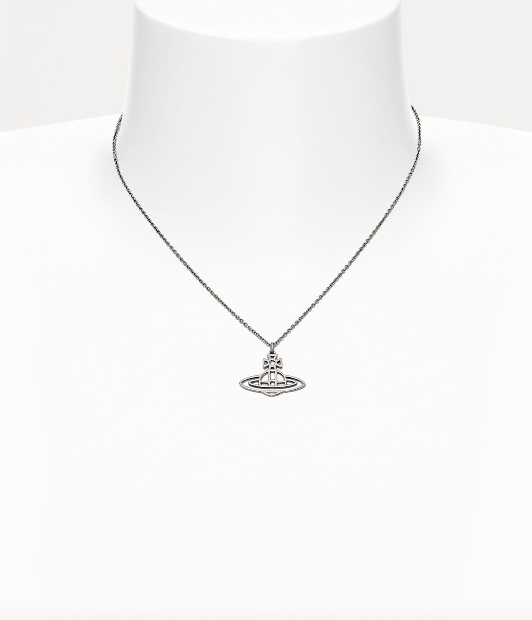 Vivienne Westwood Thin lines short flat orb pendant 平面土星項鏈