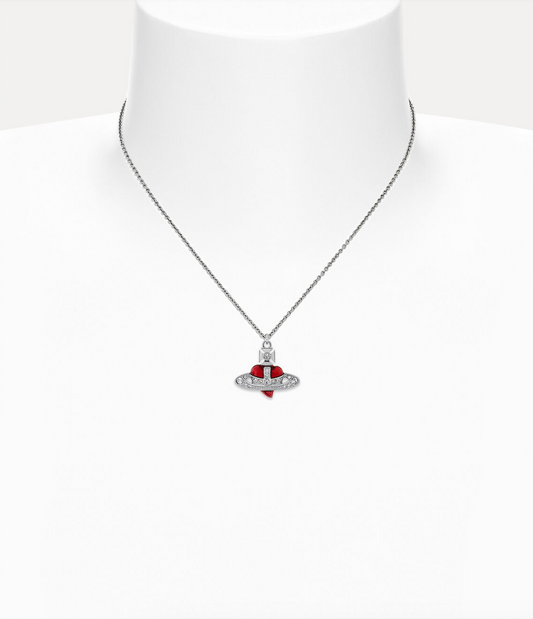 Vivienne Westwood New Diamante Heart Pendant Necklace 項鍊
