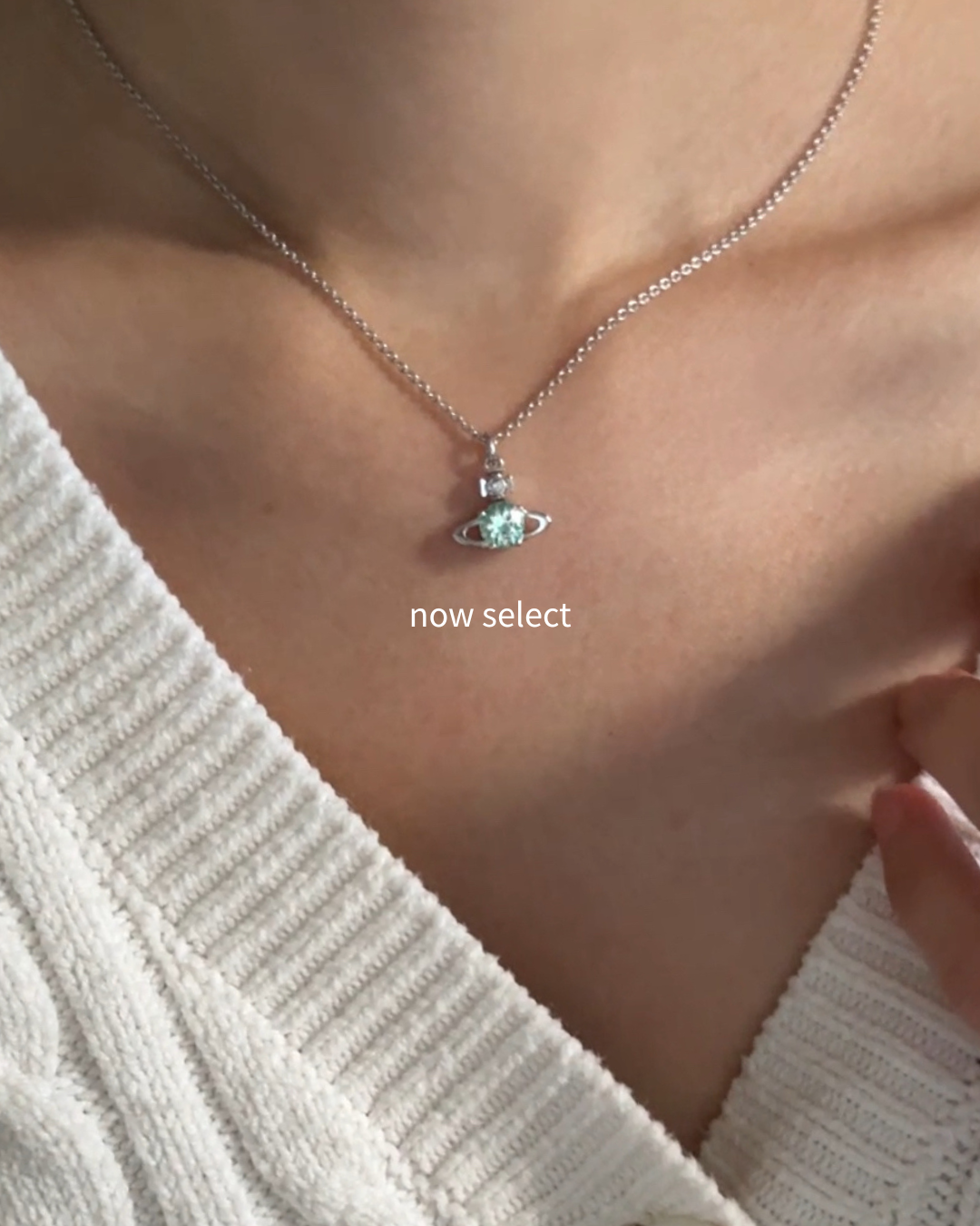 Vivienne Westwood Reina Pendant 湖水藍 冰川藍 單鑽項鍊