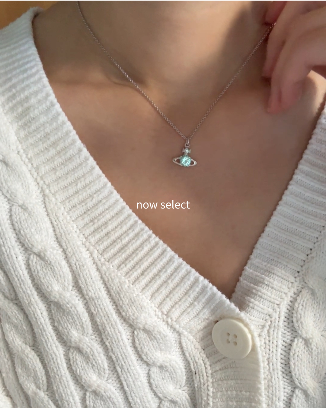 Vivienne Westwood Reina Pendant 湖水藍 冰川藍 單鑽項鍊