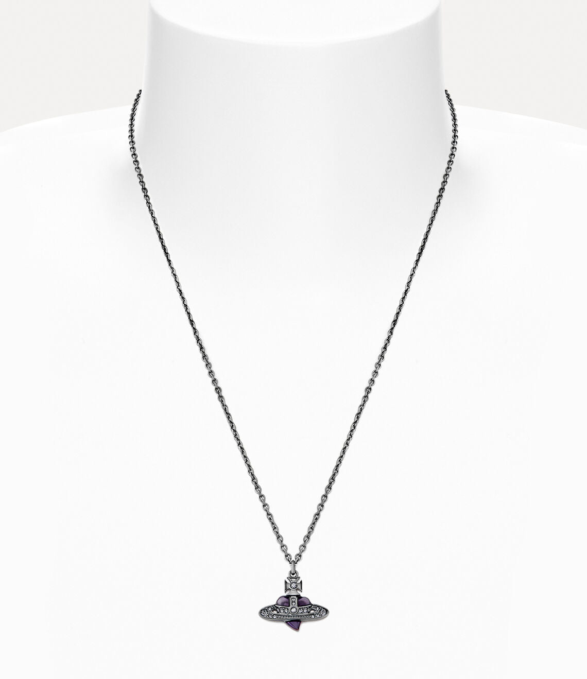 Diamante heart pendant 紫心項鍊