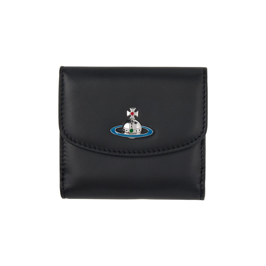 Vivienne Westwood Black Small Wallet羊皮短夾