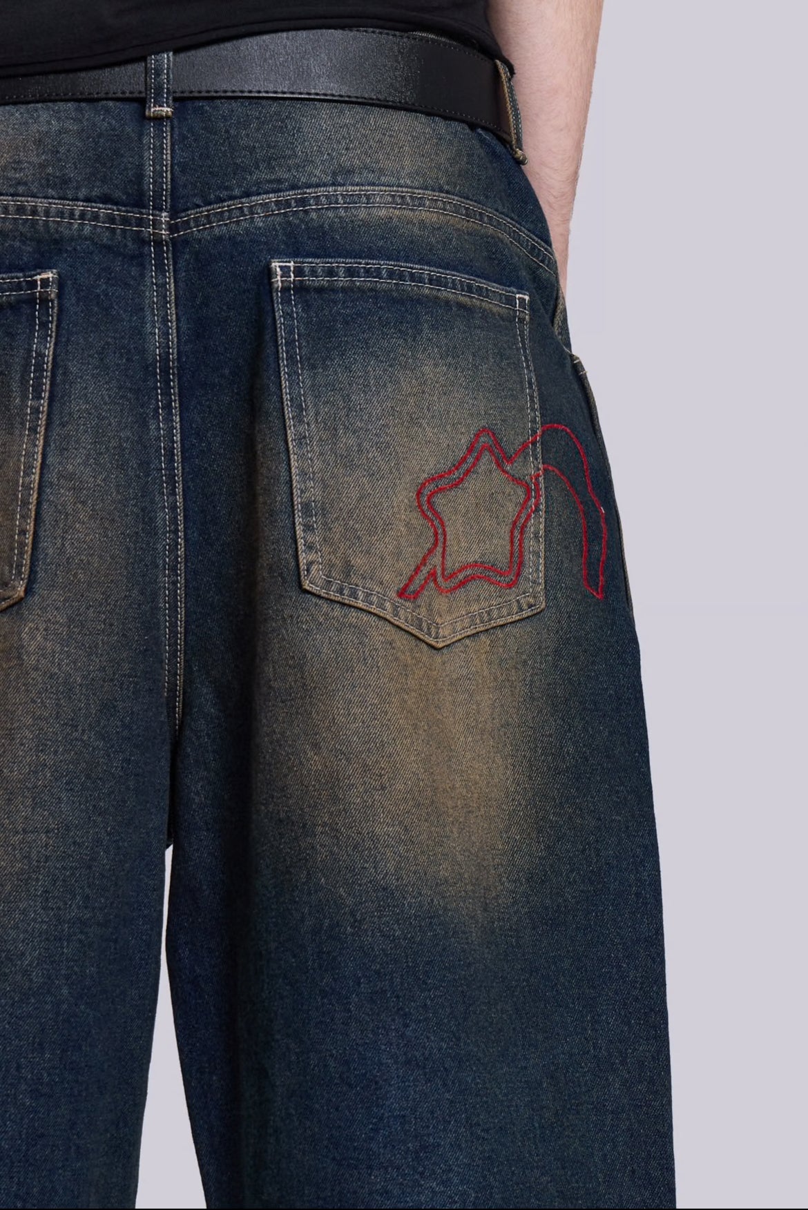 Jaded London Bronx Jumbo Fit Denim Jorts 7分褲