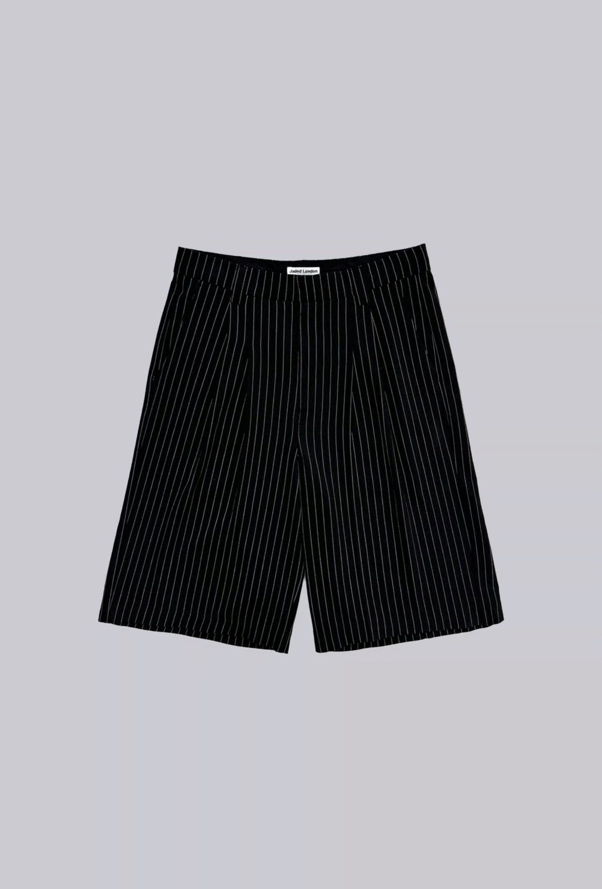 Jaded London Black Pinstripe Goliath Shorts 7分褲