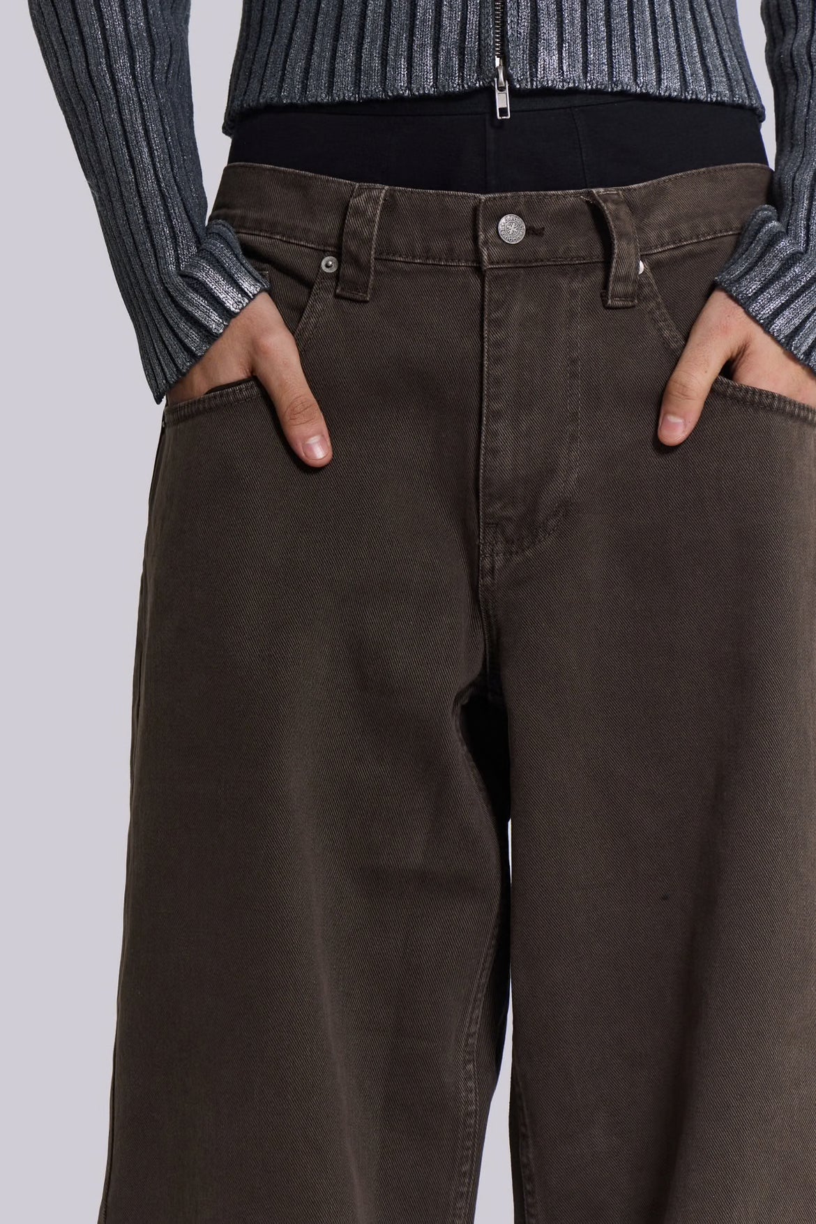 Jaded London Washed Brown Colossus Jeans 牛仔寬褲