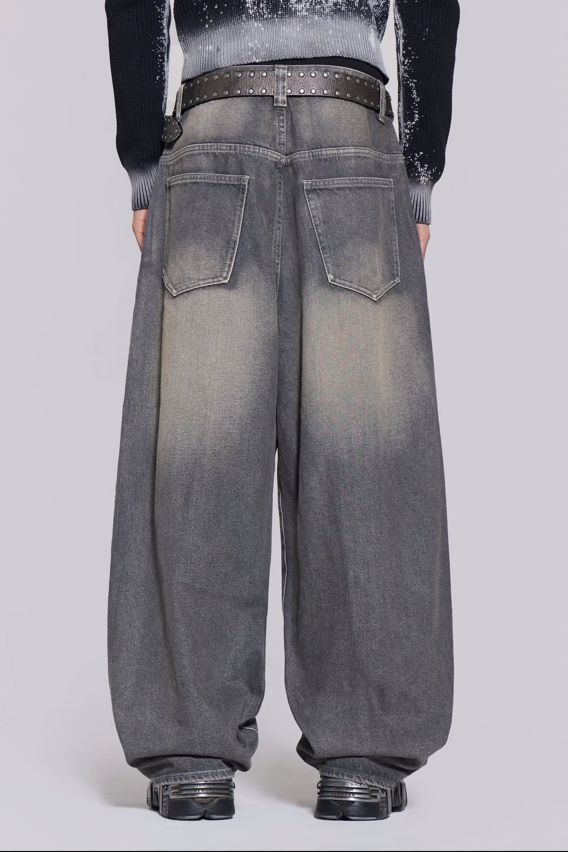 Jaded London Grey Washed Colossus Jeans 牛仔寬褲