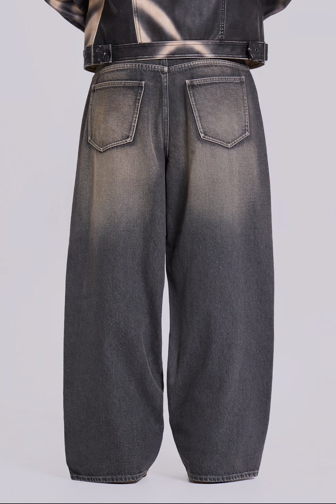 Jaded London Grey Washed Colossus Jeans 牛仔寬褲