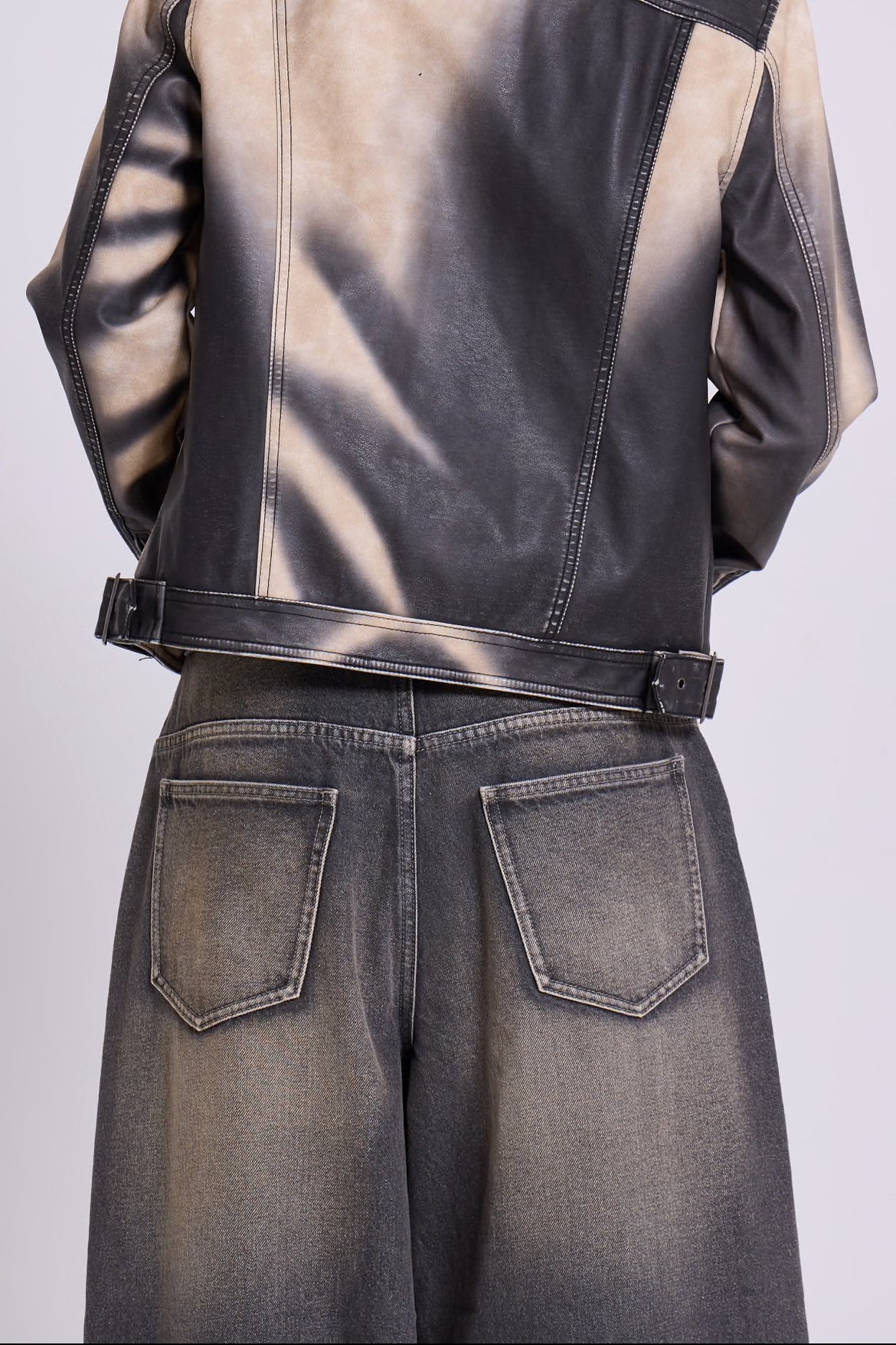 Jaded London Grey Washed Colossus Jeans 牛仔寬褲