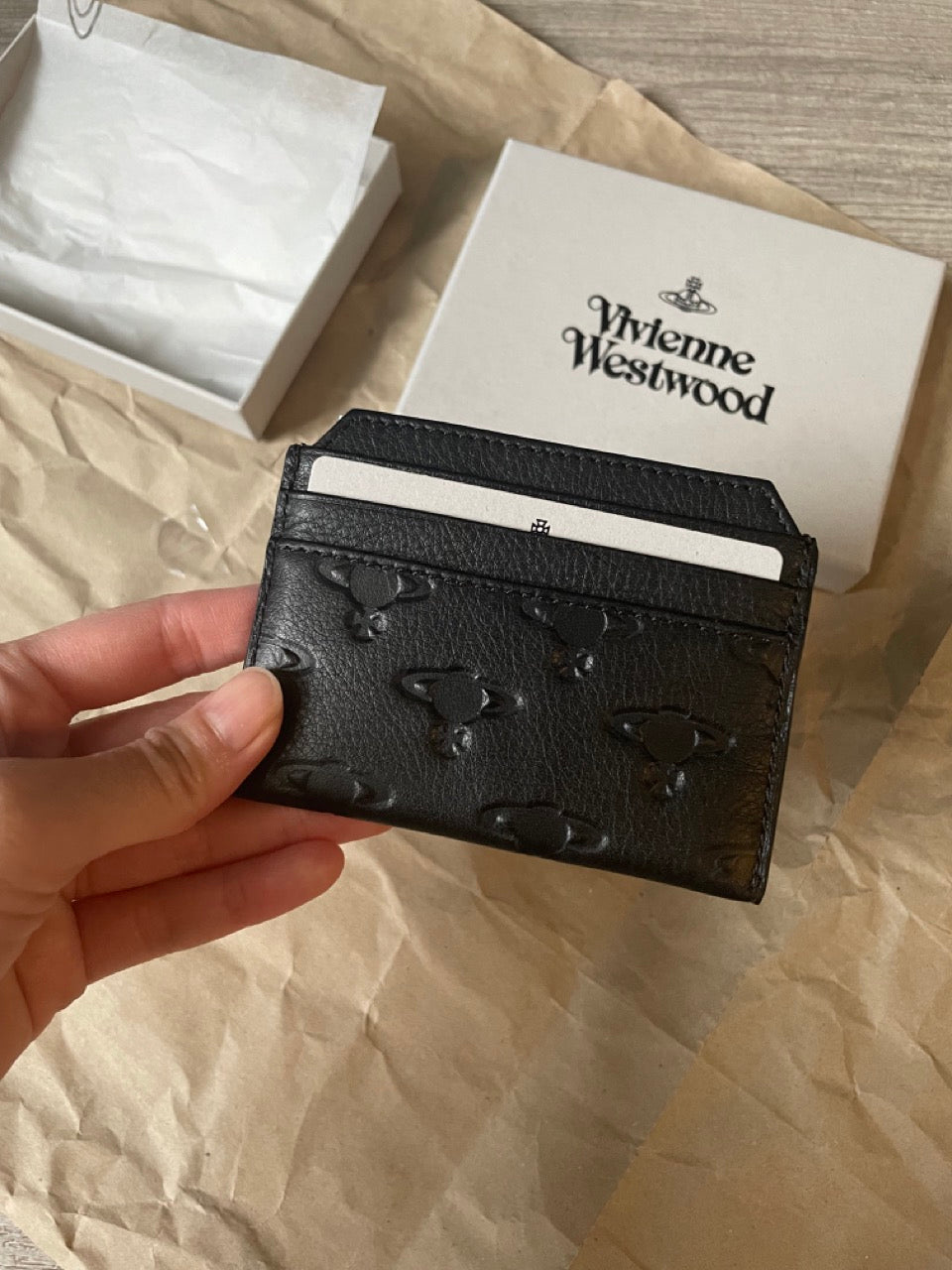 Vivienne Westwood Saturn card holder 壓紋卡夾