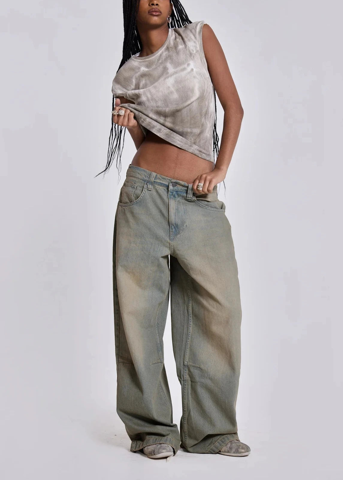 Jaded London Light Wash Colossus Jeans 牛仔寬褲