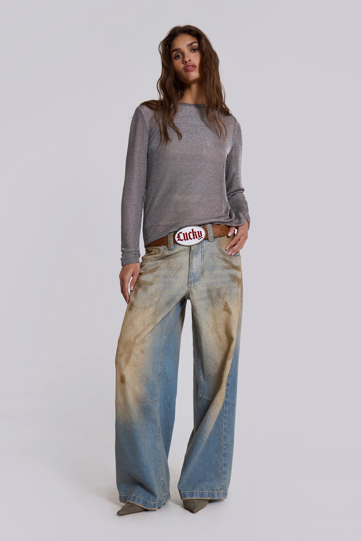 Jaded London Mud Wash Colossus Jeans 泥巴刷色寬褲