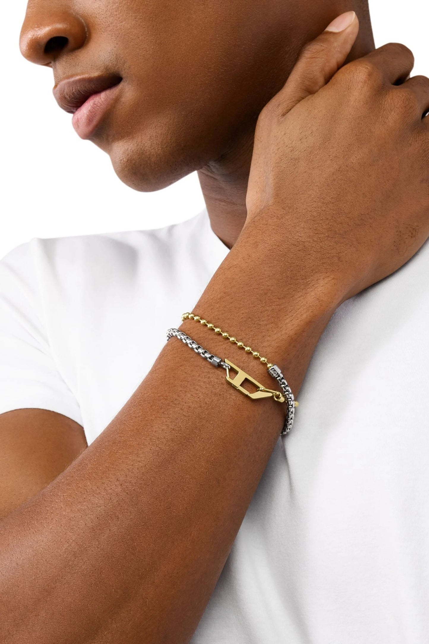 Diesel Dx1570931 Two-Tone Stainless Steel Chain Bracelet 雙色手鍊