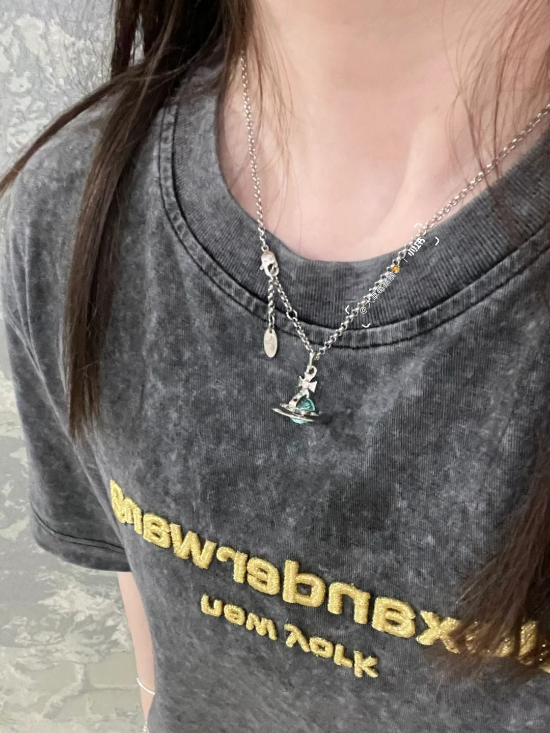 Vivienne Westwood New tiny orb pendant 薄荷綠項鍊