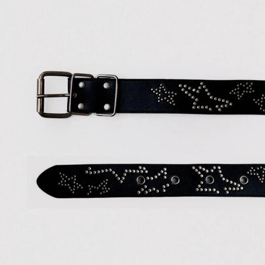 Jaded London 黑色鉚釘皮帶 Black Polaris Belt