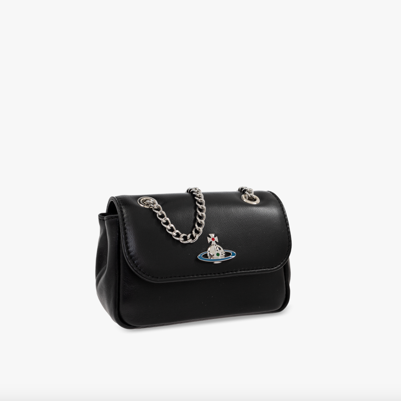 Vivienne Westwood 小羊皮包 Black Shoulder Bag