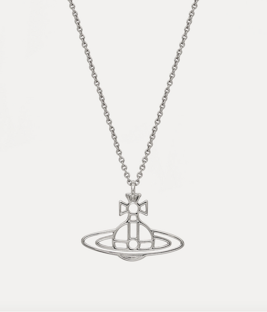 Vivienne Westwood Thin lines short flat orb pendant 平面土星項鏈
