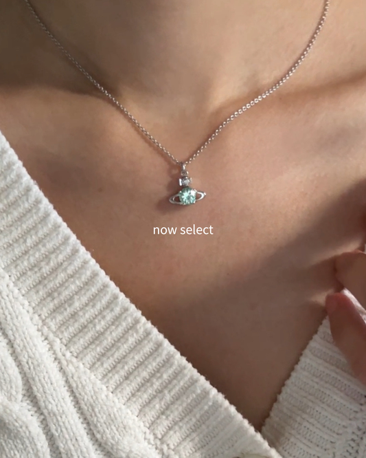 Vivienne Westwood Reina Pendant 湖水藍 冰川藍 單鑽項鍊