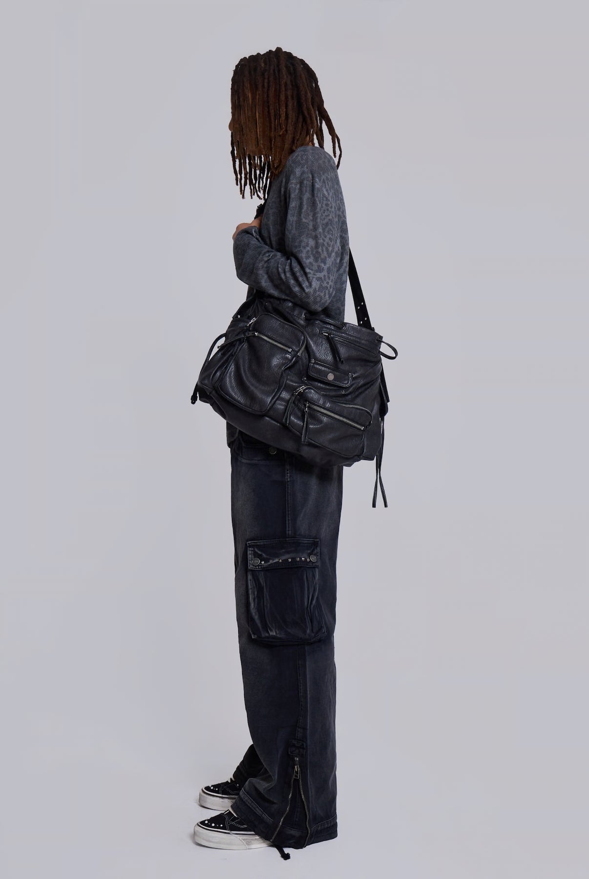 Jaded London 皮革包 Faux Leather Utility Satchel