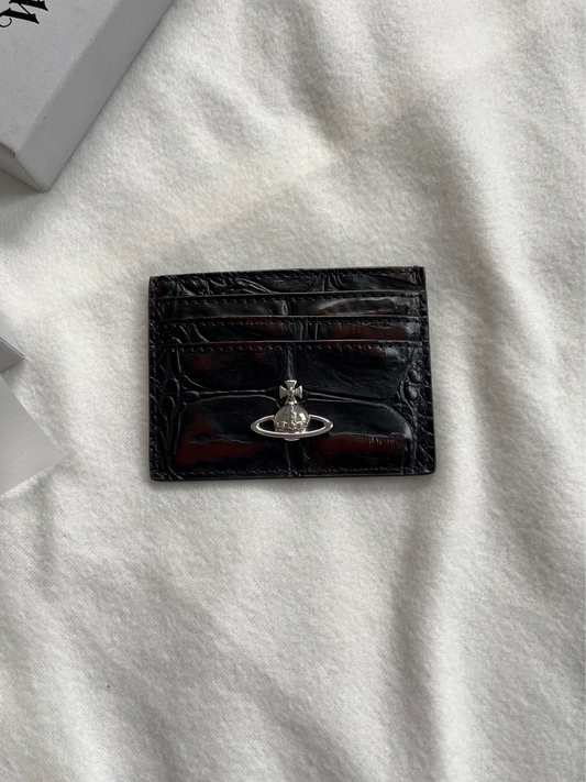 Vivienne Westwood 紅棕蛇紋卡夾