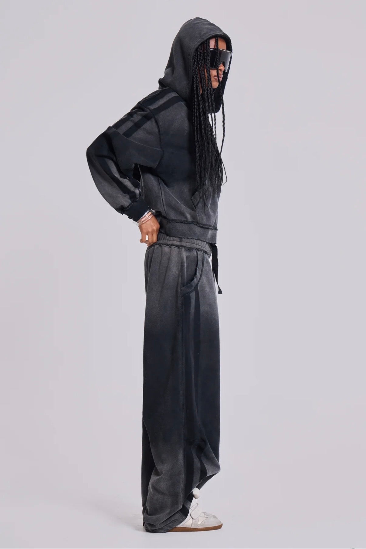 Jaded London 漸層灰運動棉褲 Grey Sporty Baggy Monster Joggers