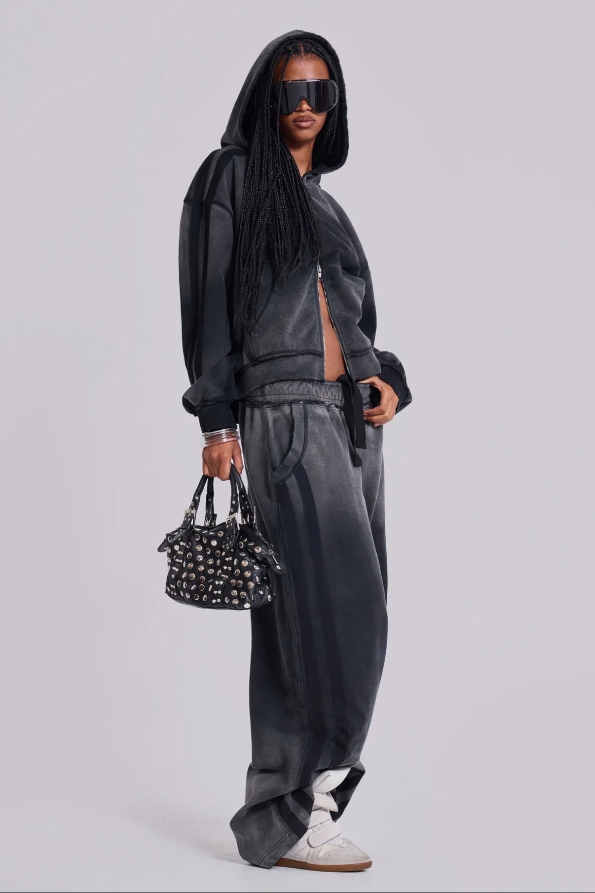 Jaded London 漸層灰運動棉褲 Grey Sporty Baggy Monster Joggers