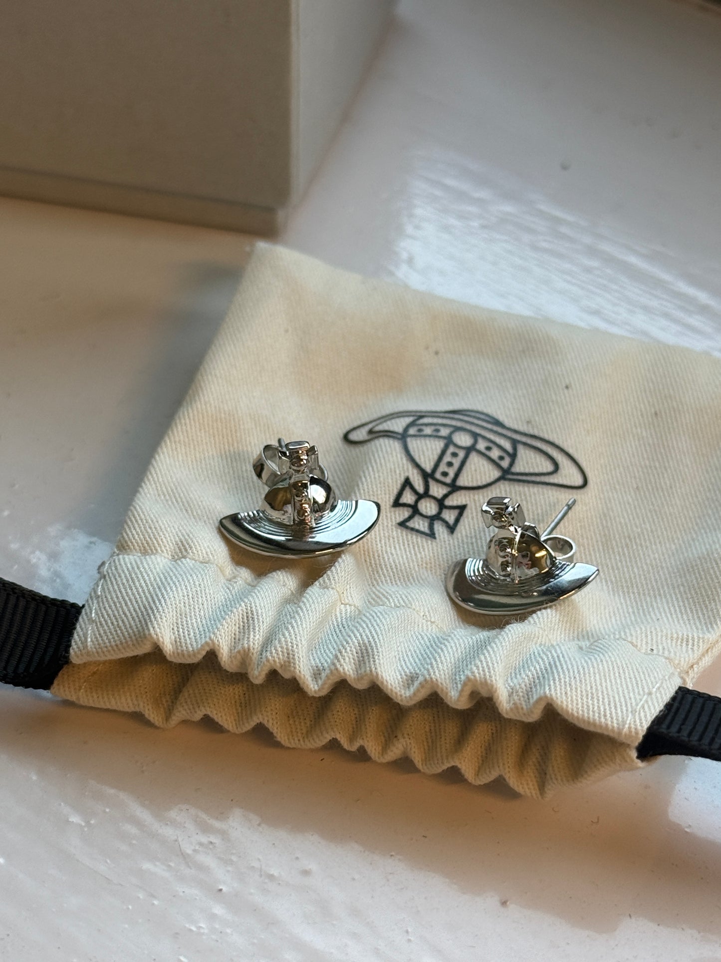 Vivienne Westwood 半個星球耳環 Solid orb earrings