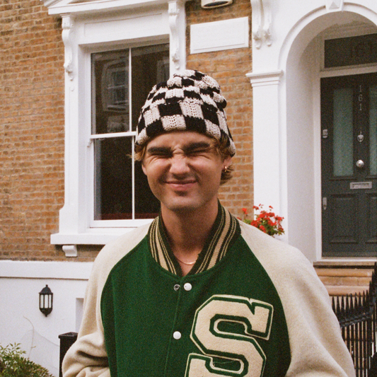 Sundays 格紋針織毛帽