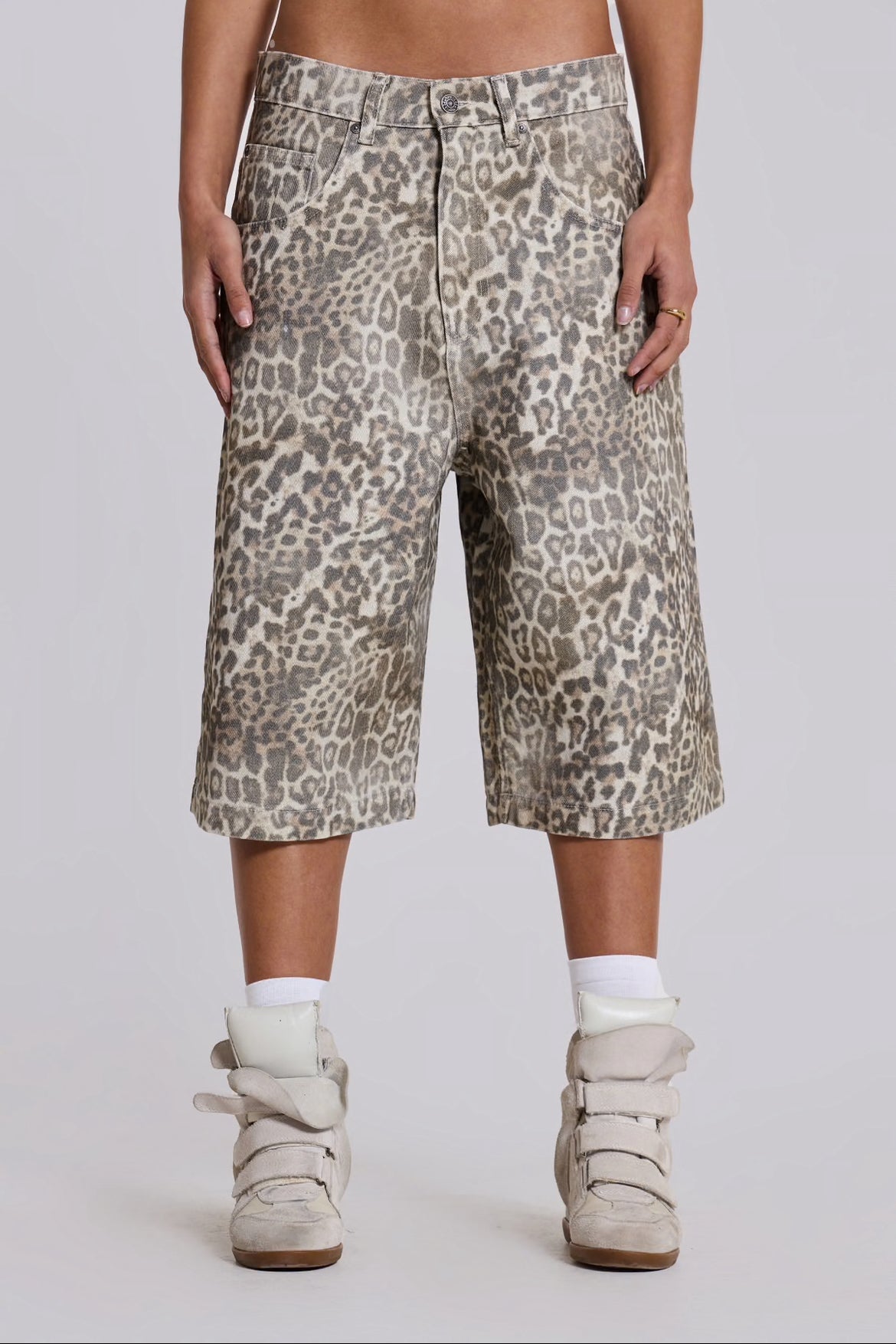 Jaded London Jorts Leopard Fade Colossus Jorts 豹紋牛仔褲