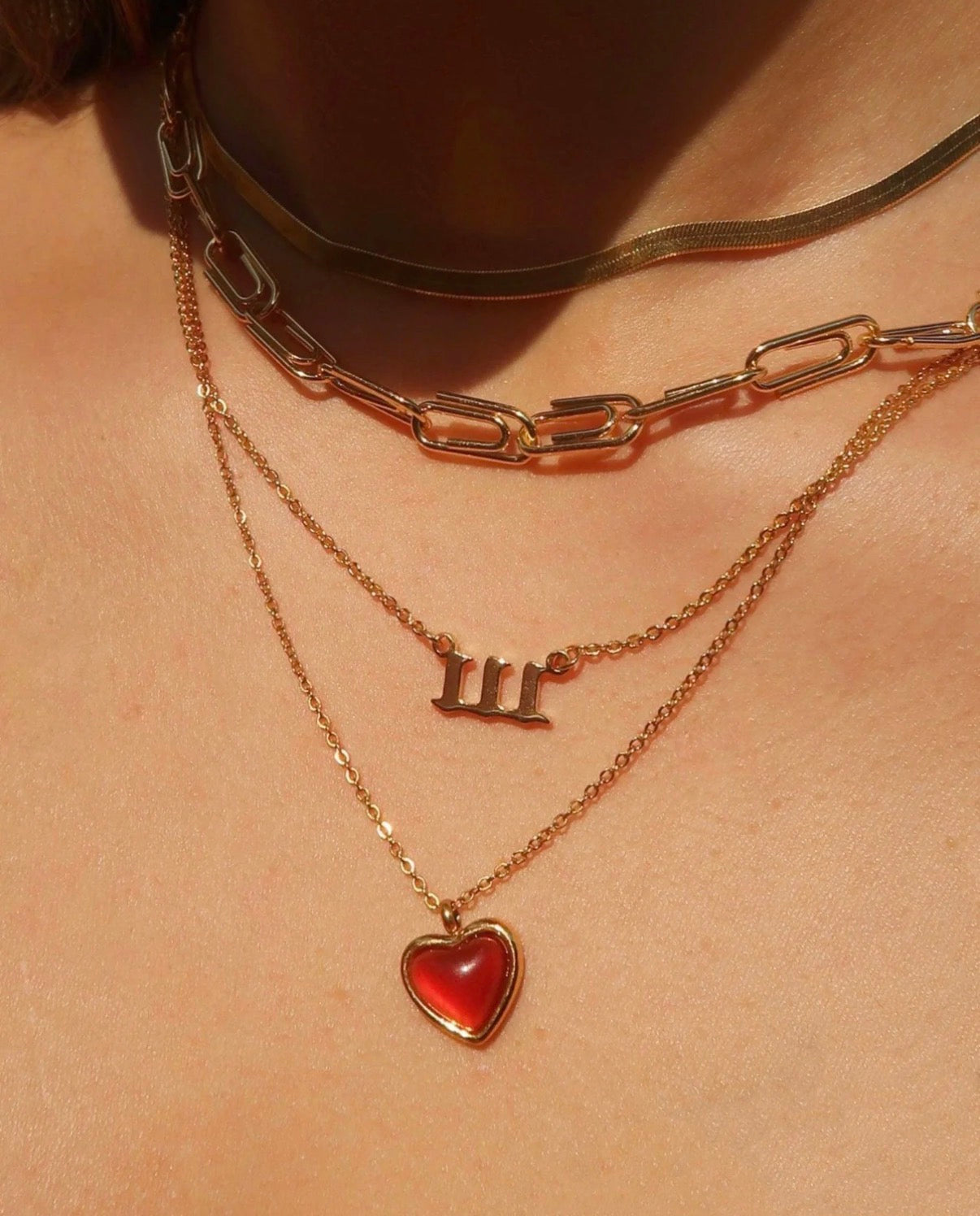 En route carnelian Stone Heart Necklace項鏈