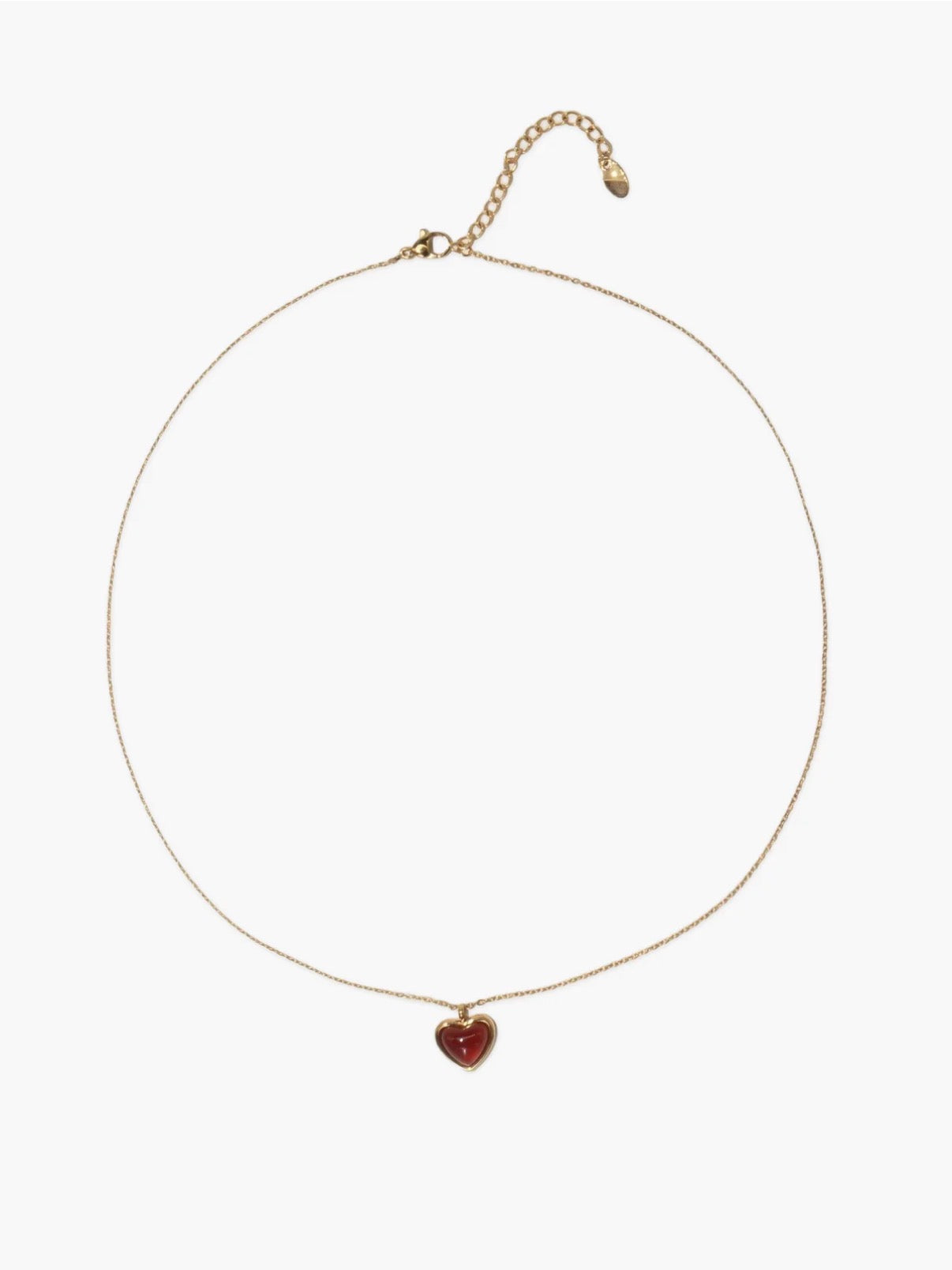 En route carnelian Stone Heart Necklace項鏈