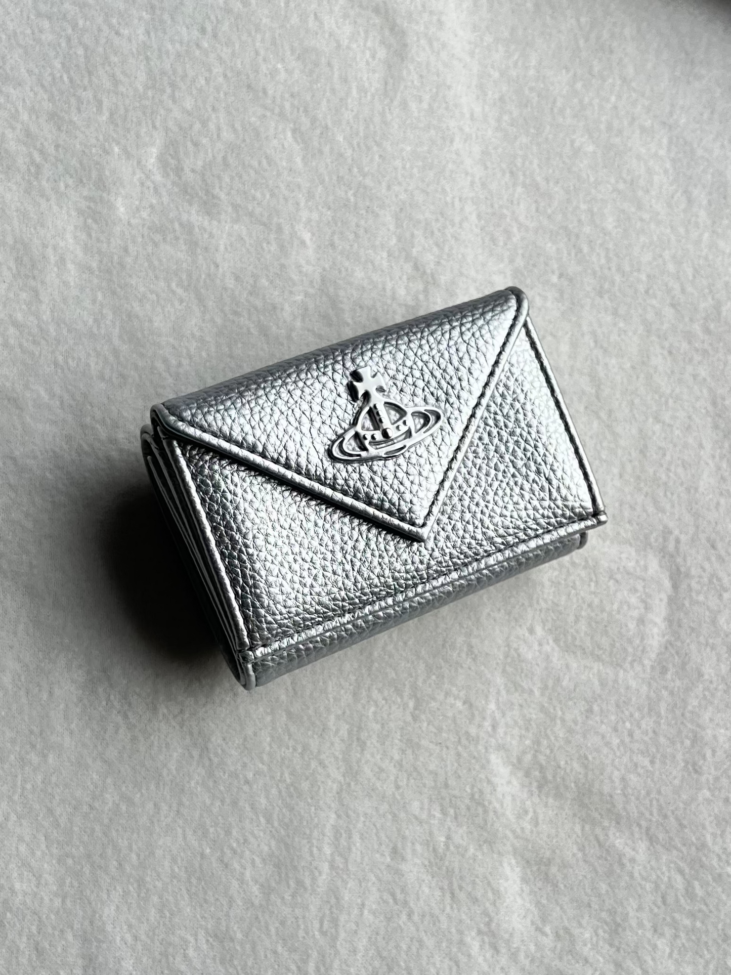 Vivienne Westwood 銀色3折信封短夾