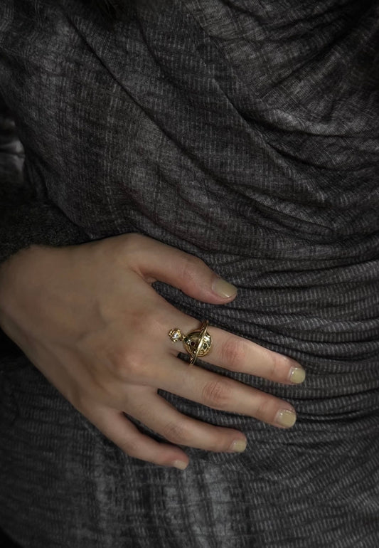 Vivienne Westwood Solid orb ring 半個星球戒指