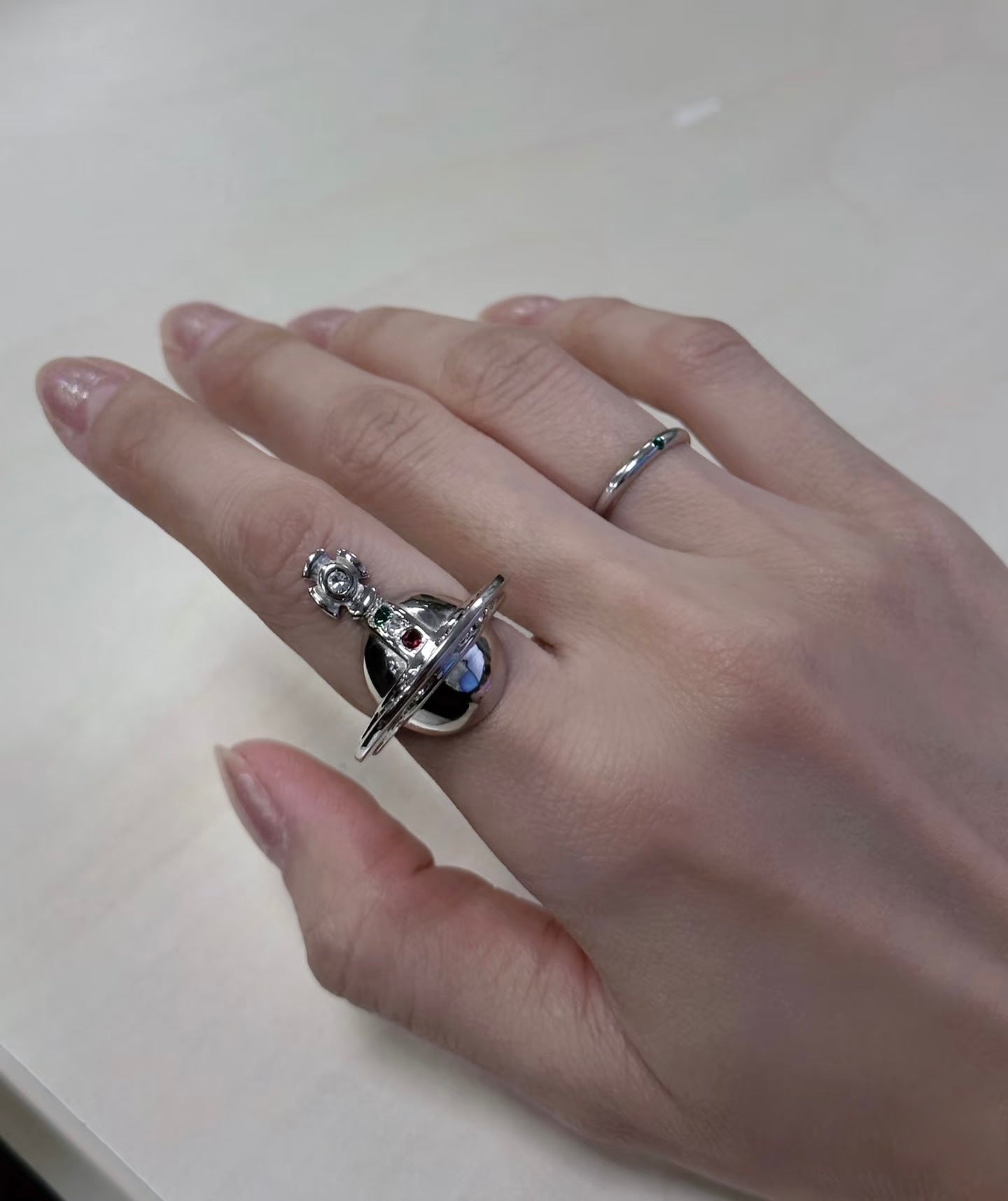 Vivienne Westwood Solid orb ring 半個星球戒指