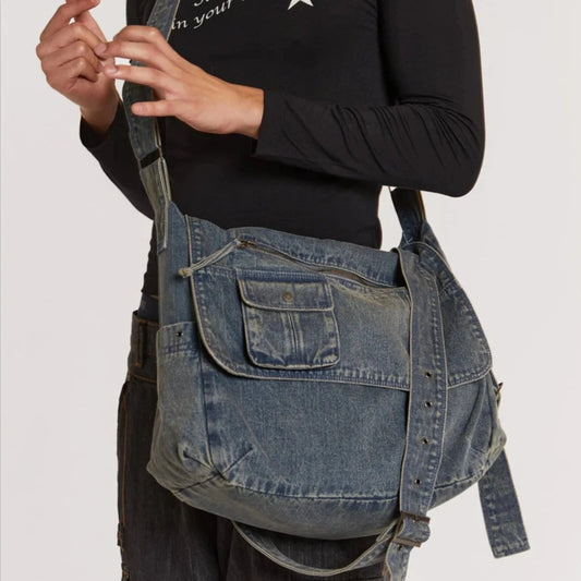 Jaded London牛仔包Stellar Denim Messenger Bag