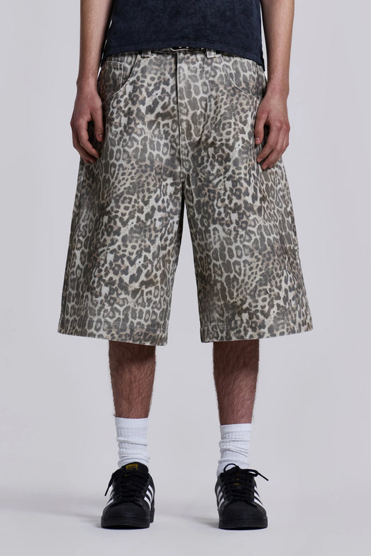 Jaded London Jorts Leopard Fade Colossus Jorts 豹紋牛仔褲