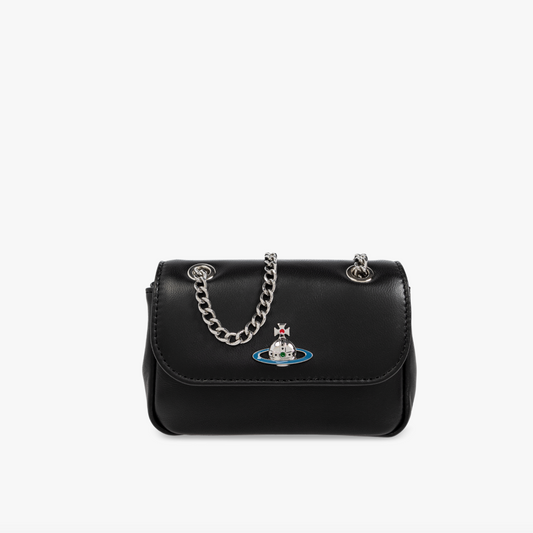 Vivienne Westwood 小羊皮包 Black Shoulder Bag