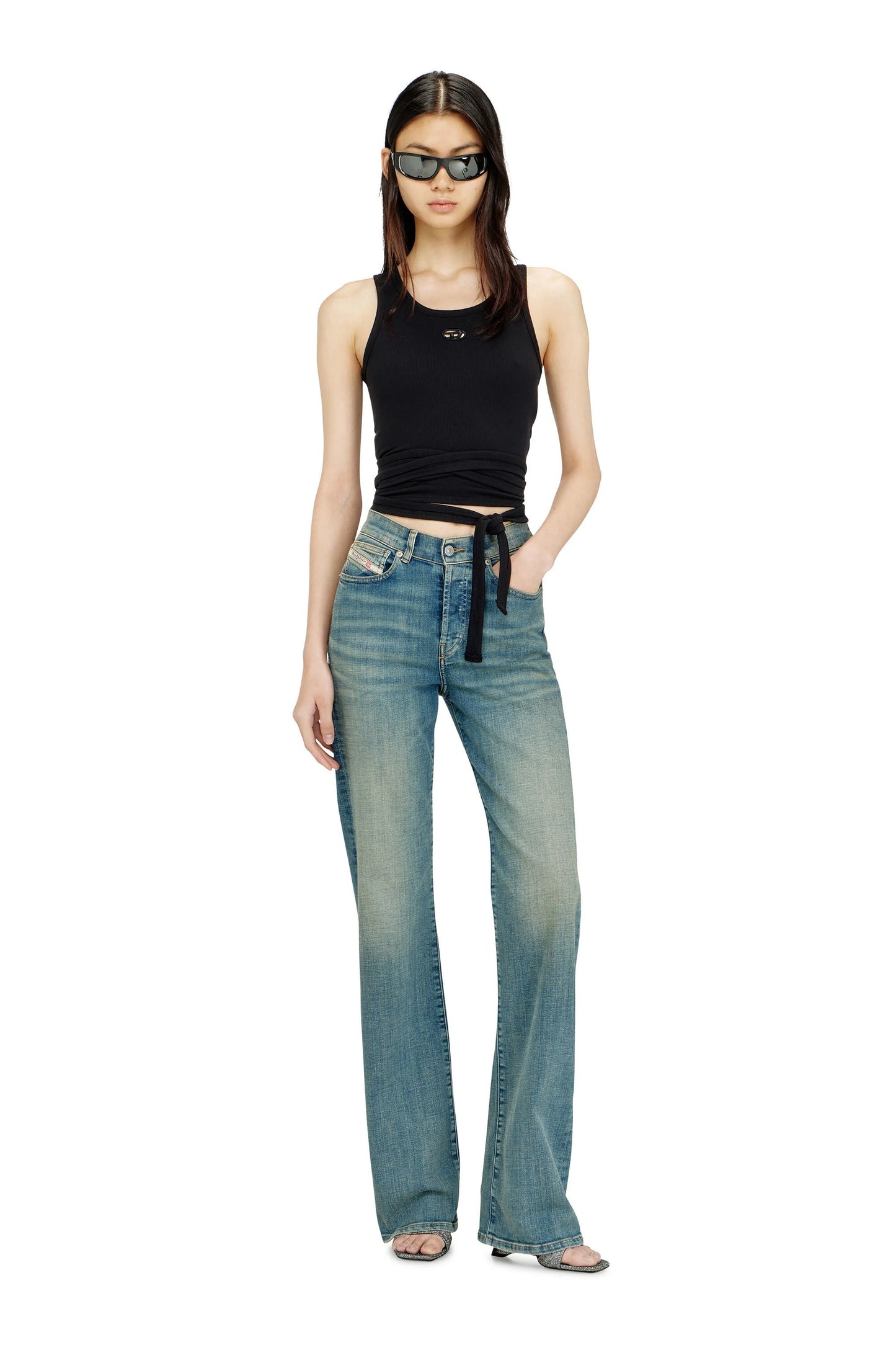 客訂賣場 Crop top with wrap-around laces 綁帶背心