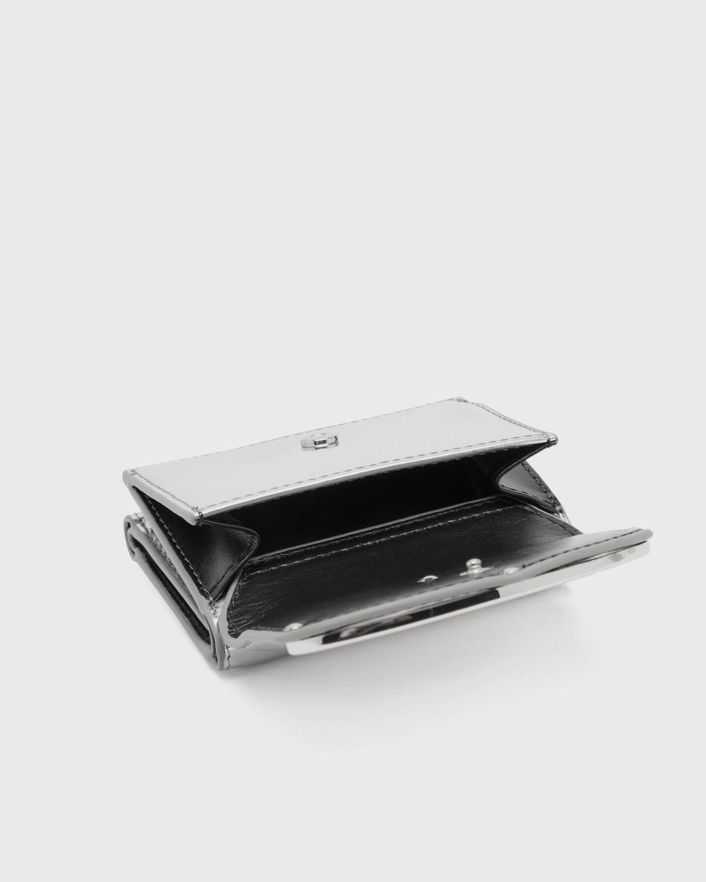 Diesel 1dr tri fold coin xs ii 銀色三折皮夾