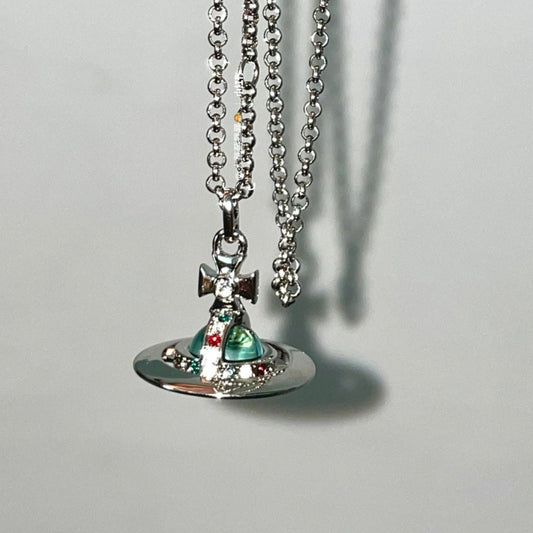 Vivienne Westwood New tiny orb pendant 薄荷綠項鍊